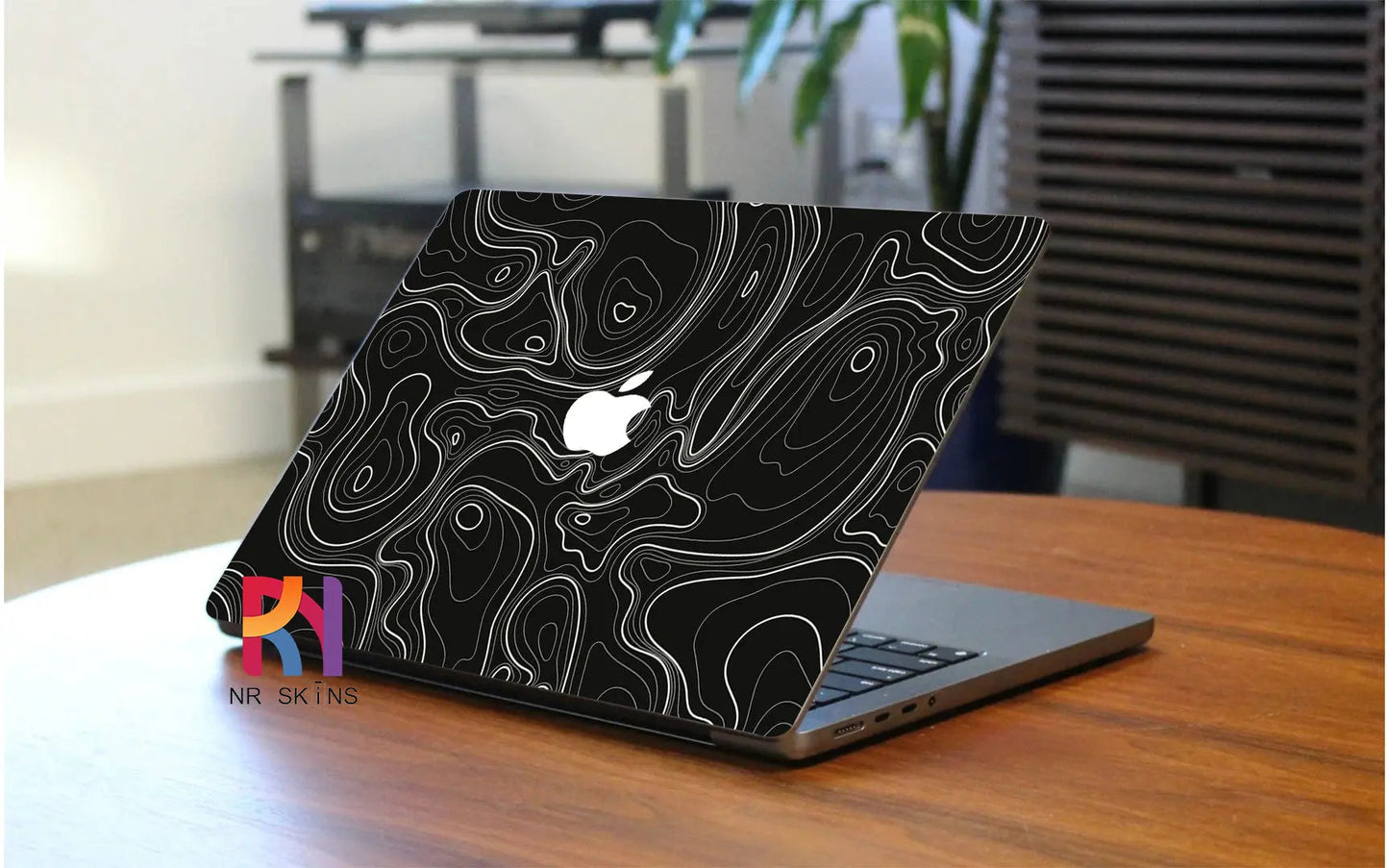 White Strip Laptop 6D Skin
