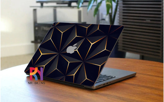 Black Gold Diamond Cut Laptop 6D Skin