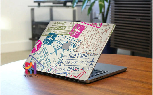 Passport Stamp Laptop 6D Skin